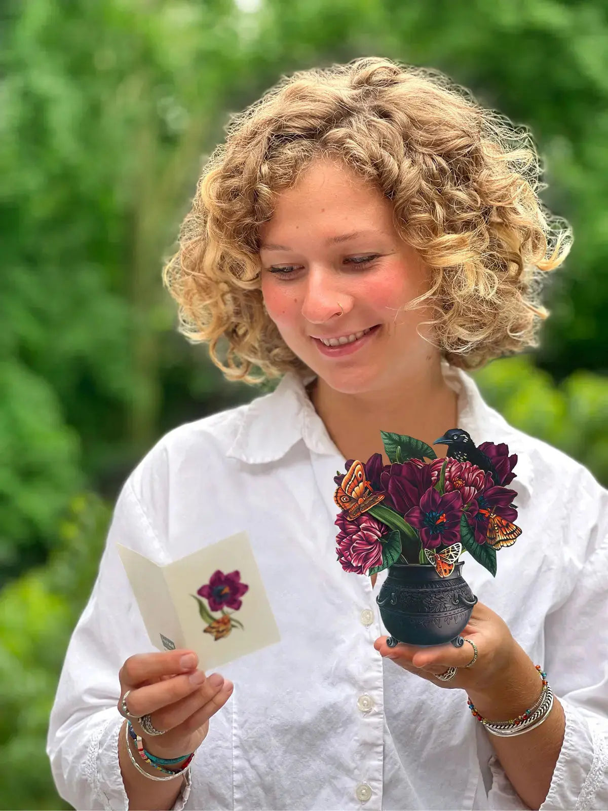 Mini Moonlight Garden Pop-Up Card - FreshCut Paper