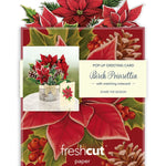 Mini Birch Poinsettia Pop-Up Card - FreshCut Paper