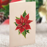 Mini Birch Poinsettia Pop-Up Card - FreshCut Paper