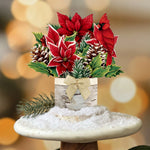 Mini Birch Poinsettia
