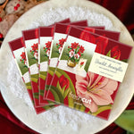 Mini Christmas Scarlet Amaryllis Pop-Up Card - FreshCut Paper