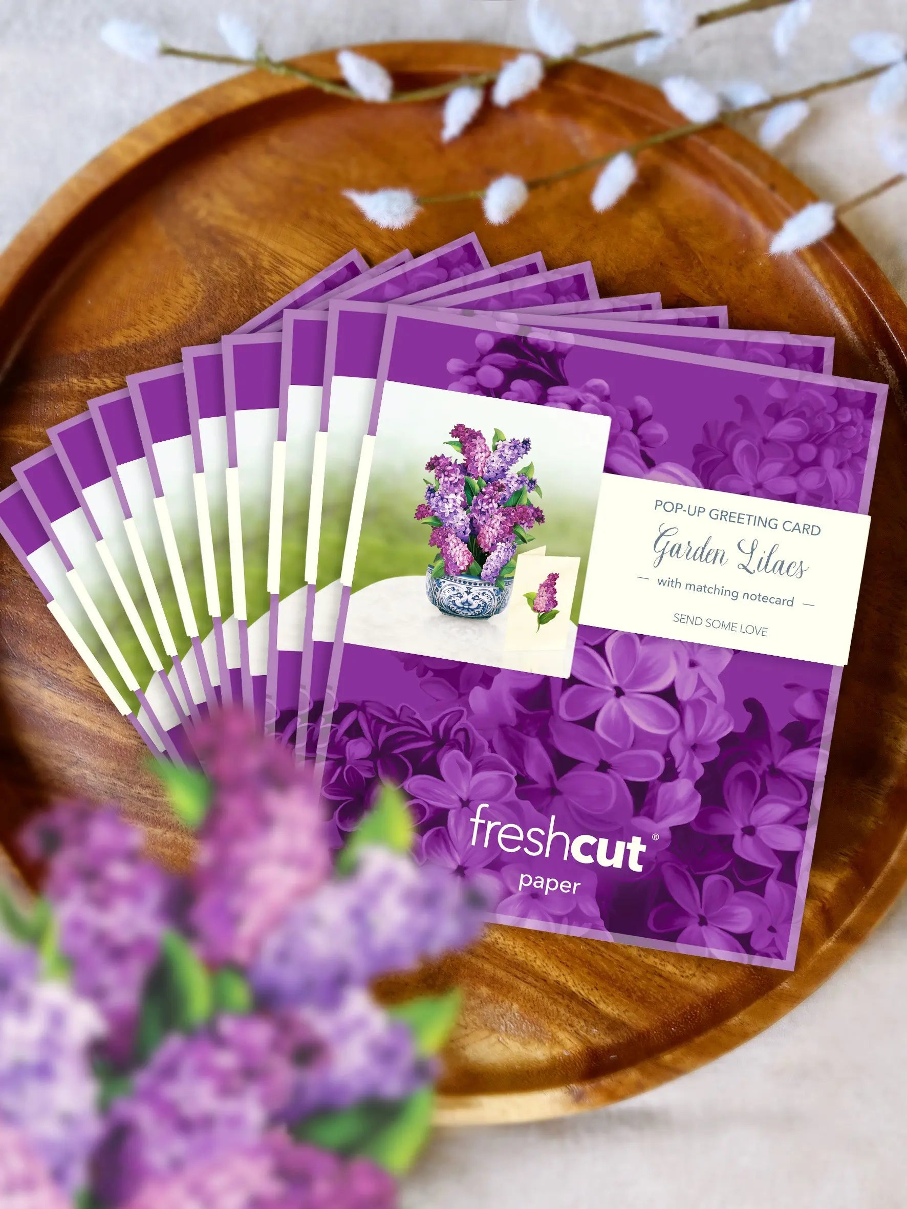 Mini Garden Lilacs Pop-Up Card FreshCut Paper