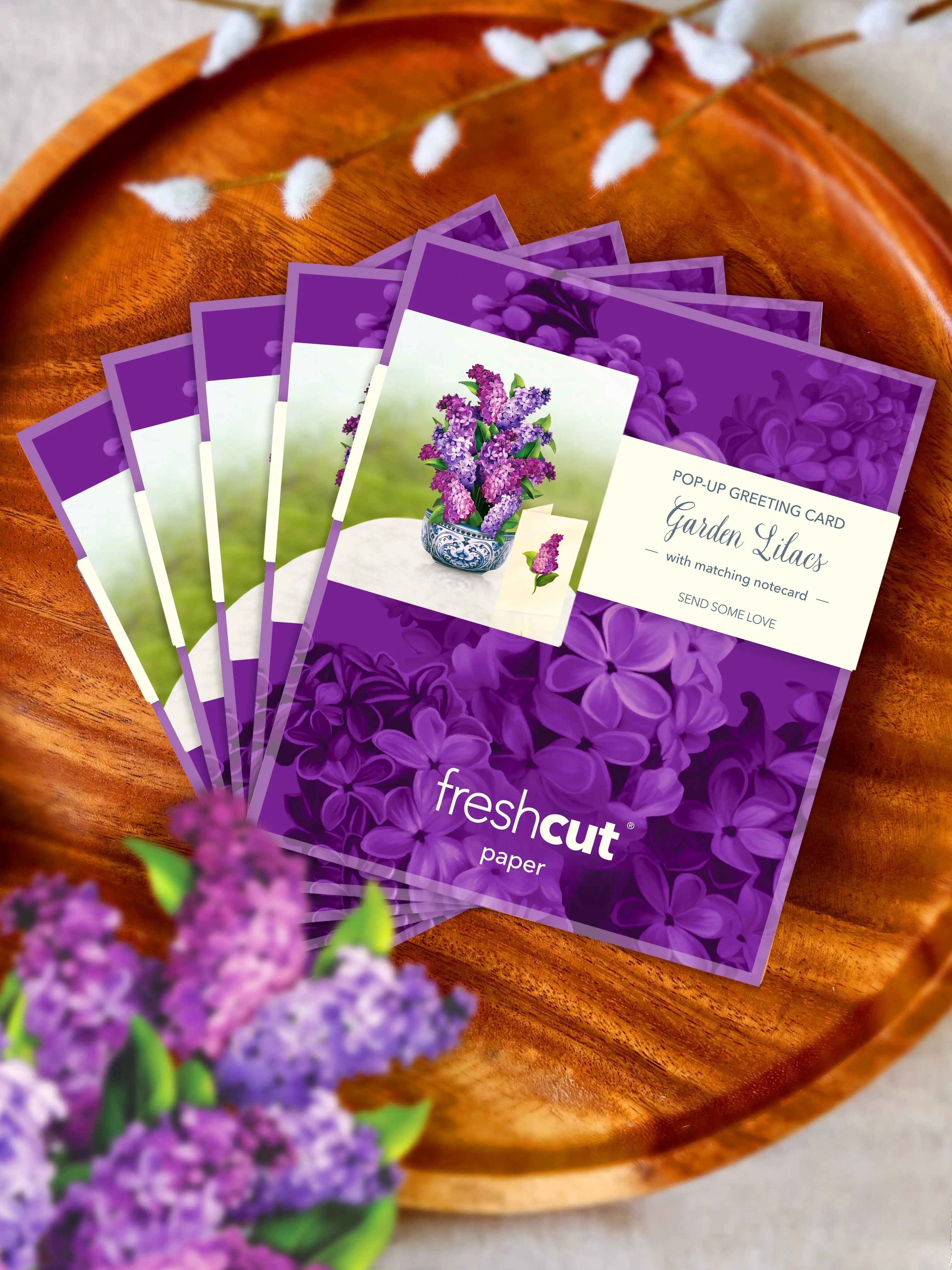 Mini Garden Lilacs Pop-Up Card FreshCut Paper