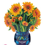 Back of Mini Sunflowers Bouquet