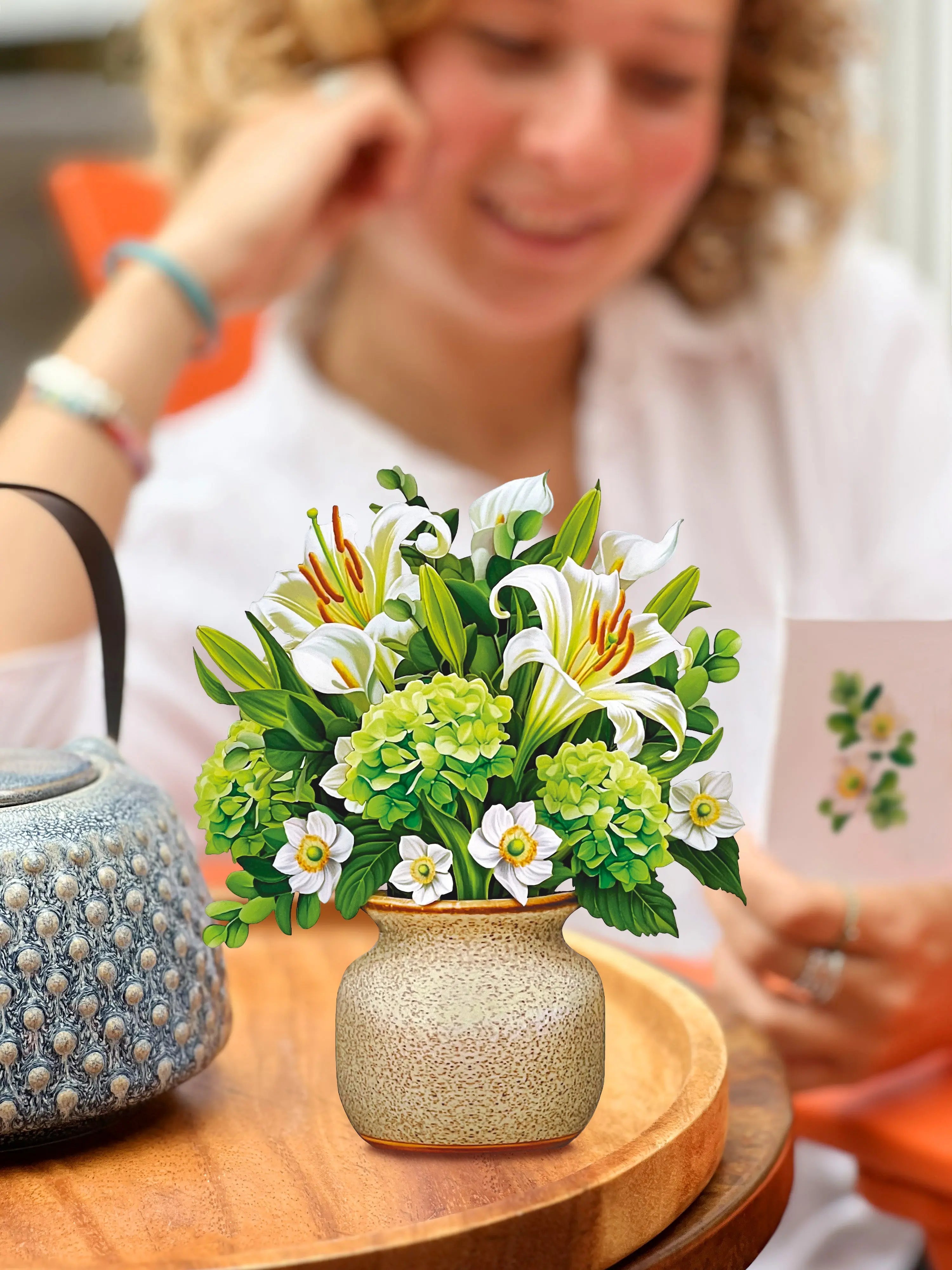 Mini Ivory & Sage Pop-Up Card FreshCut Paper