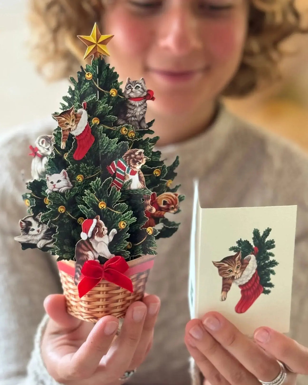 Trending Christmas Card - Christmas Card - Meowy Christmas Tree Cats