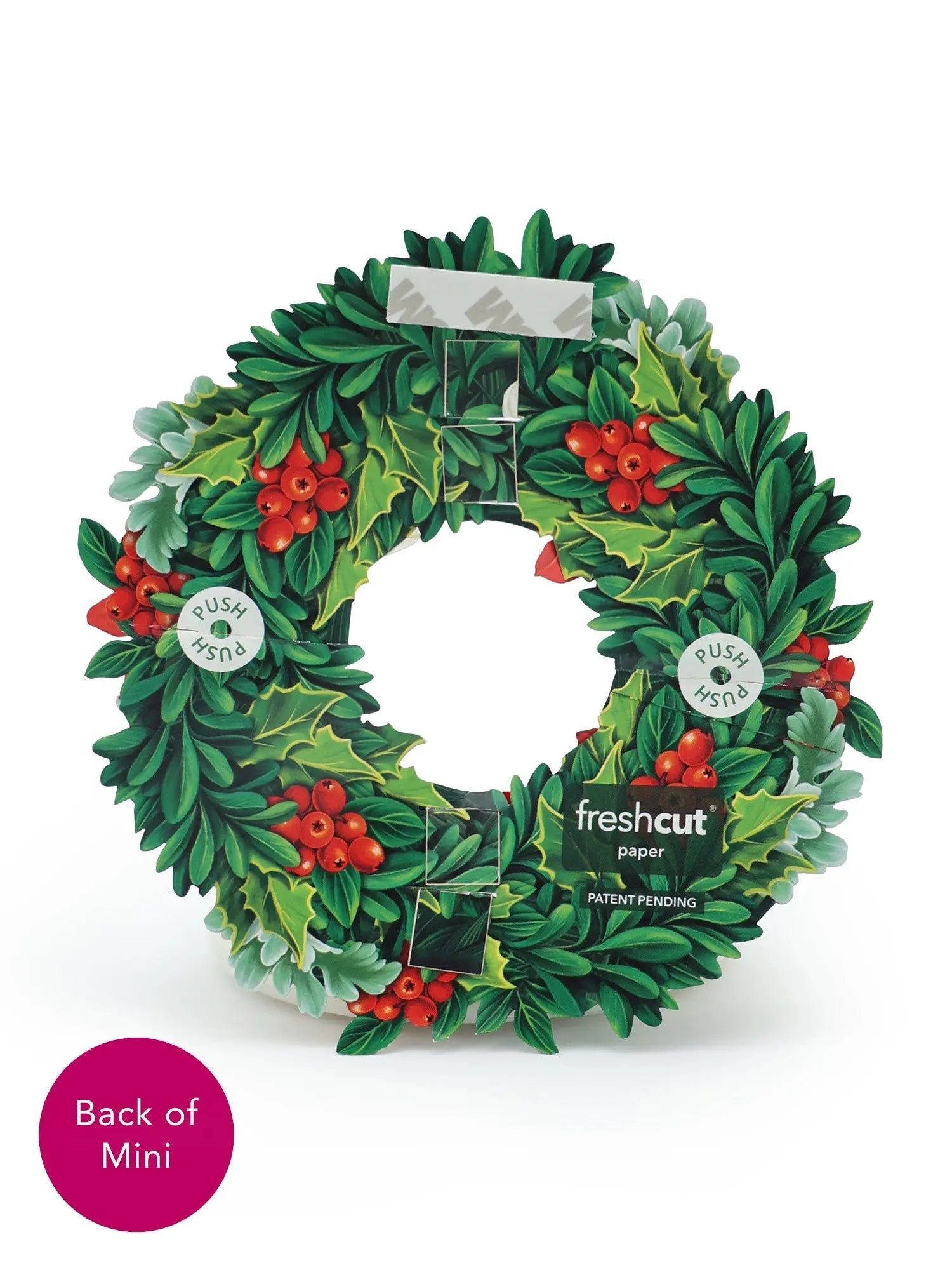 Mini Winter Joy Wreath Pop-Up Card - FreshCut Paper