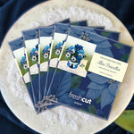 Mini Blue Poinsettia Pop-Up Card - FreshCut Paper
