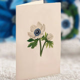 Mini Blue Poinsettia notecard