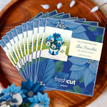 Mini Blue Poinsettia Pop-Up Card - FreshCut Paper