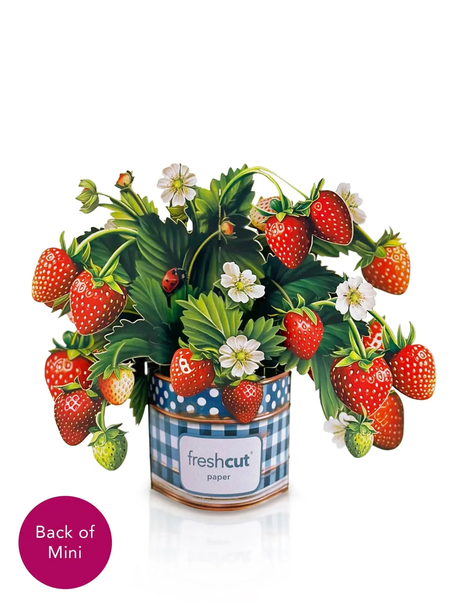 Mini Strawberry Blossom Pop-Up Card - FreshCut Paper