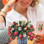 Mini Strawberry Blossom Pop-Up Card - FreshCut Paper