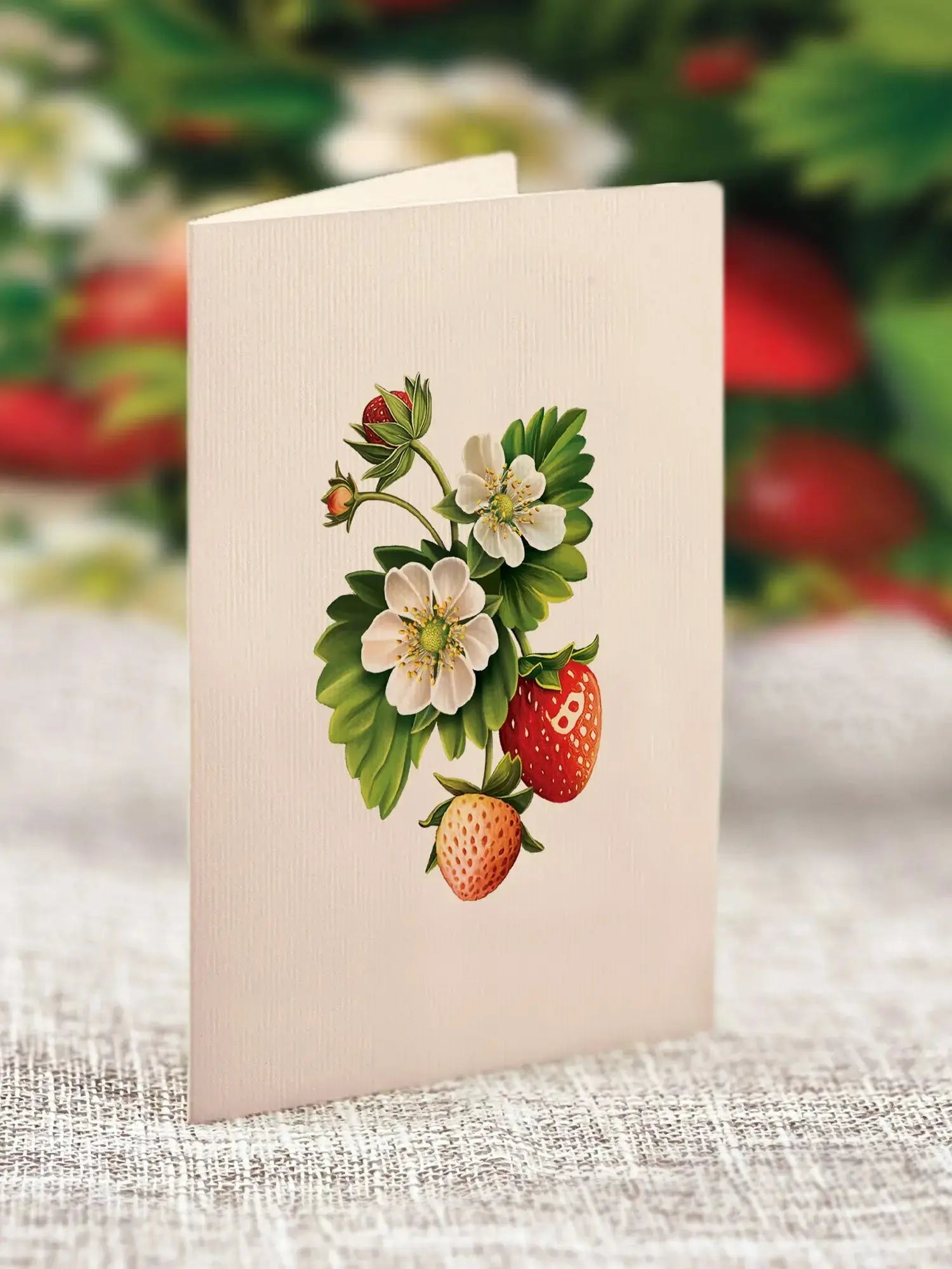 Mini Strawberry Blossom Pop-Up Card - FreshCut Paper
