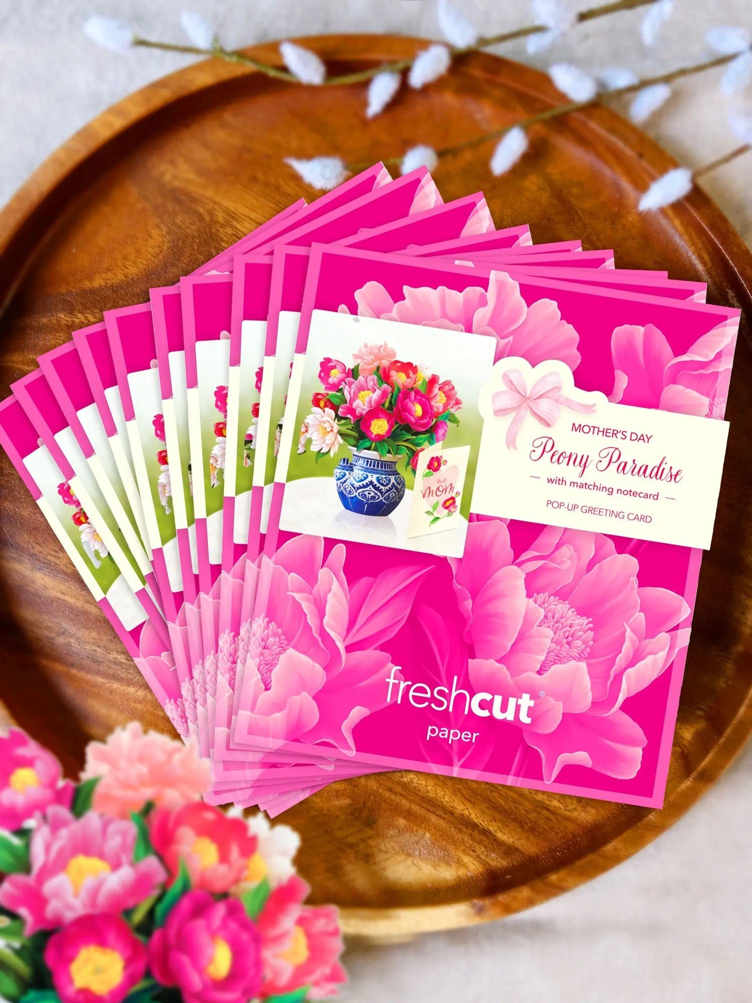 Mini Mother's Day Peony Paradise Pop-Up Card - FreshCut Paper
