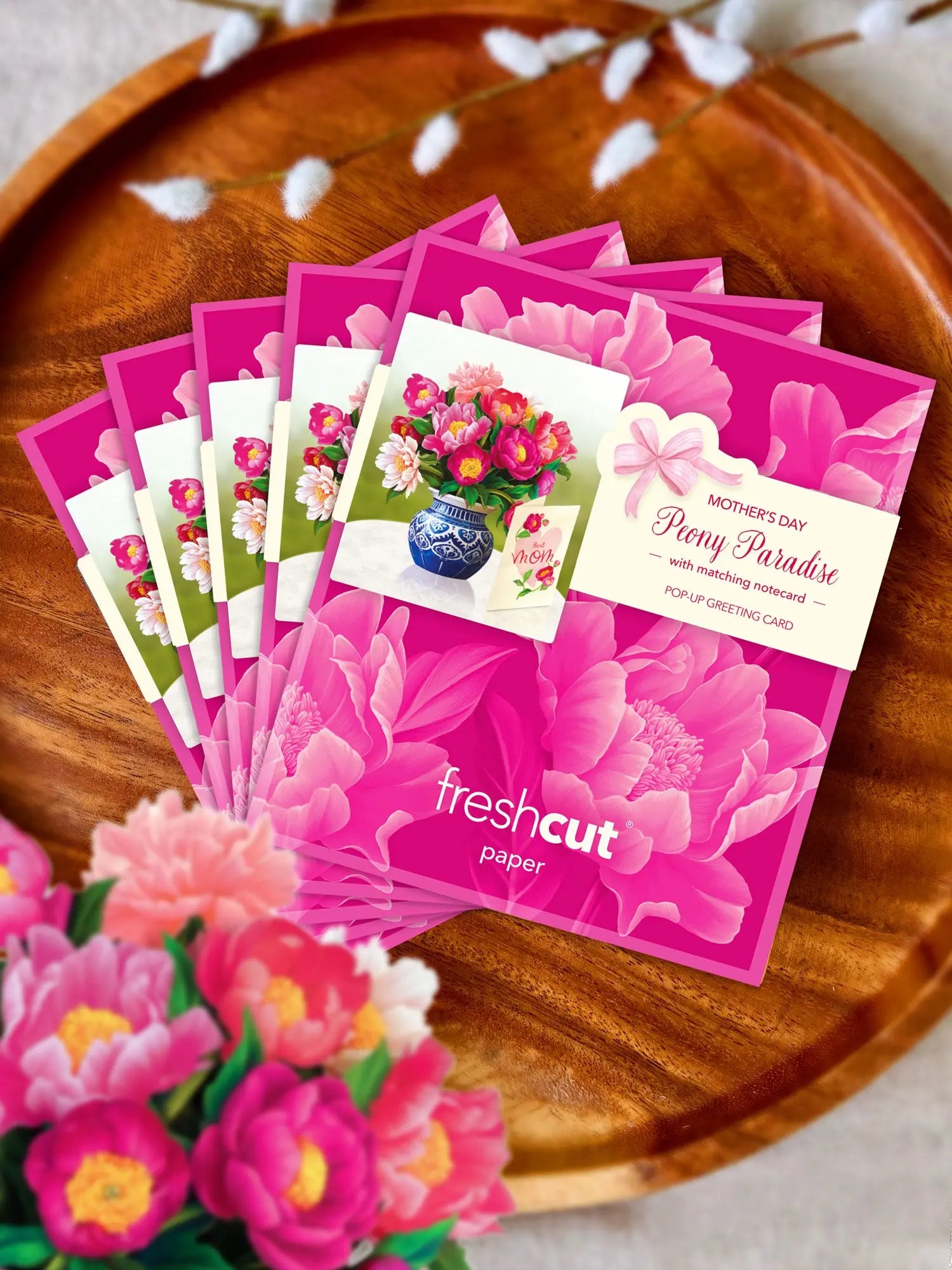 Mini Mother's Day Peony Paradise Pop-Up Card - FreshCut Paper