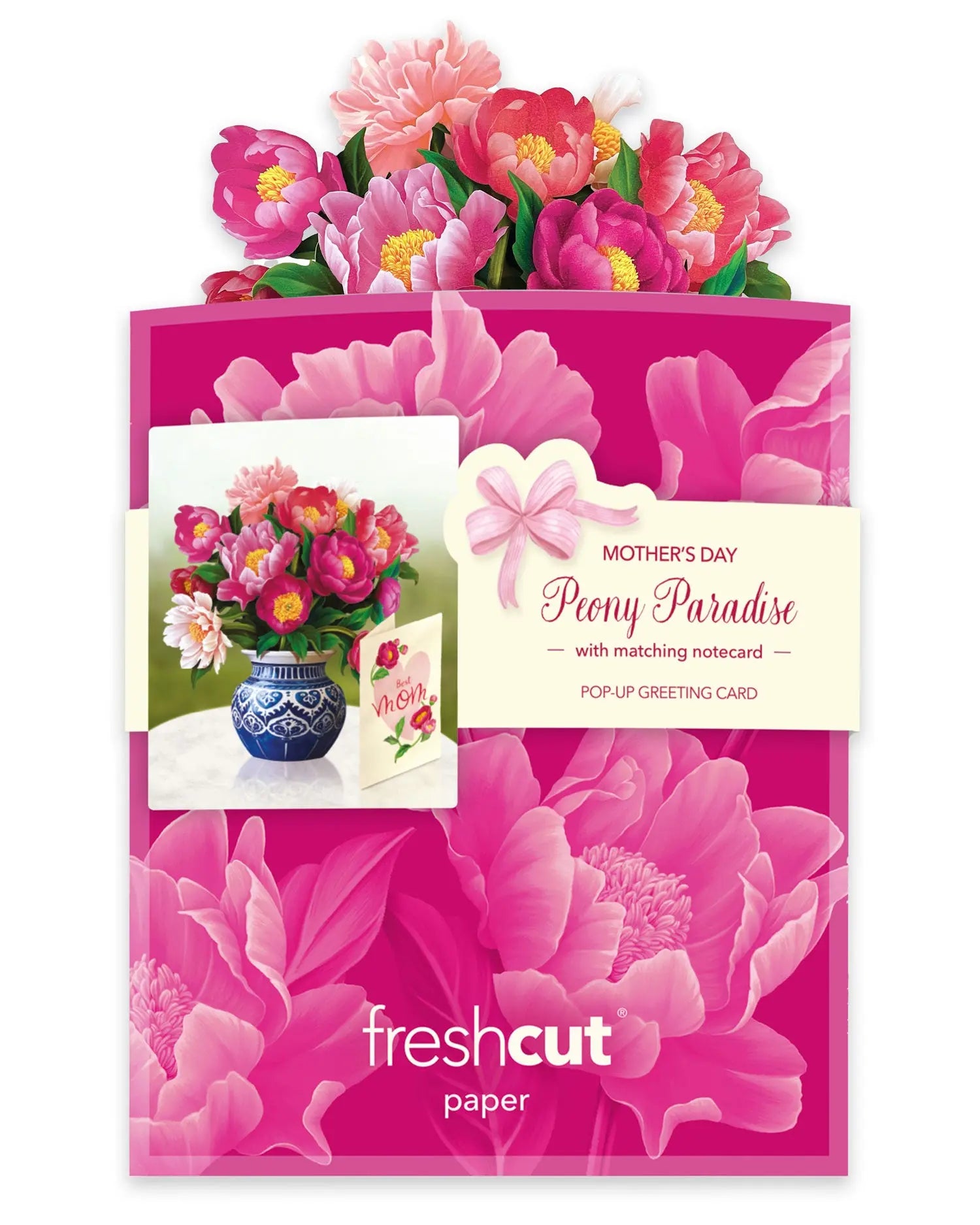 Mini Mother's Day Peony Paradise Pop-Up Card - FreshCut Paper