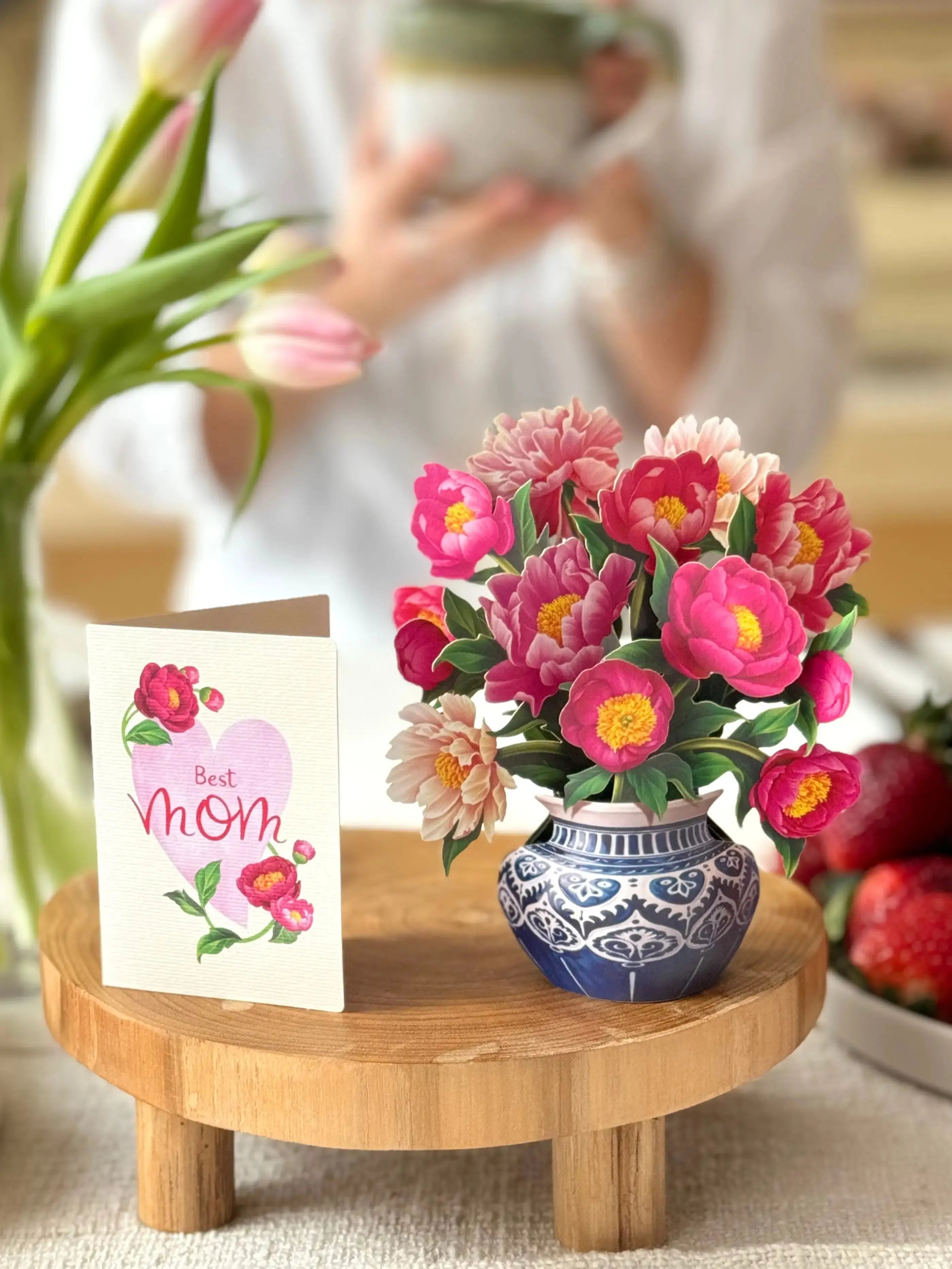 Mini Mother's Day Peony Paradise Pop-Up Card - FreshCut Paper