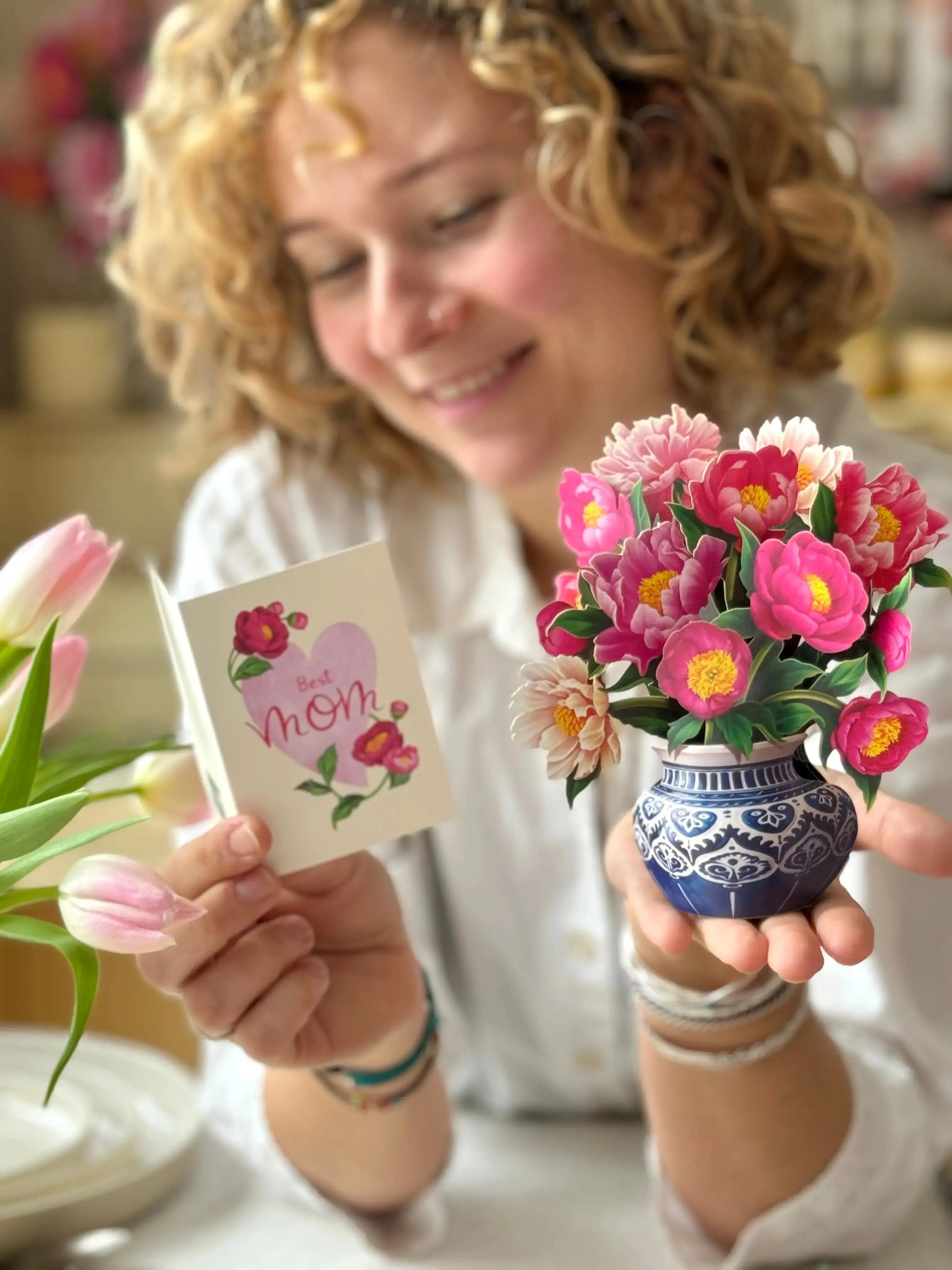 Mini Mother's Day Peony Paradise Pop-Up Card - FreshCut Paper