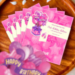 Mini Pink Birthday Balloons Pop-Up Card FreshCut Paper
