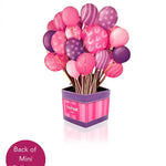 Mini Pink Birthday Balloons Pop-Up Card FreshCut Paper