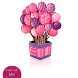 Mini Pink Birthday Balloons Pop-Up Card FreshCut Paper