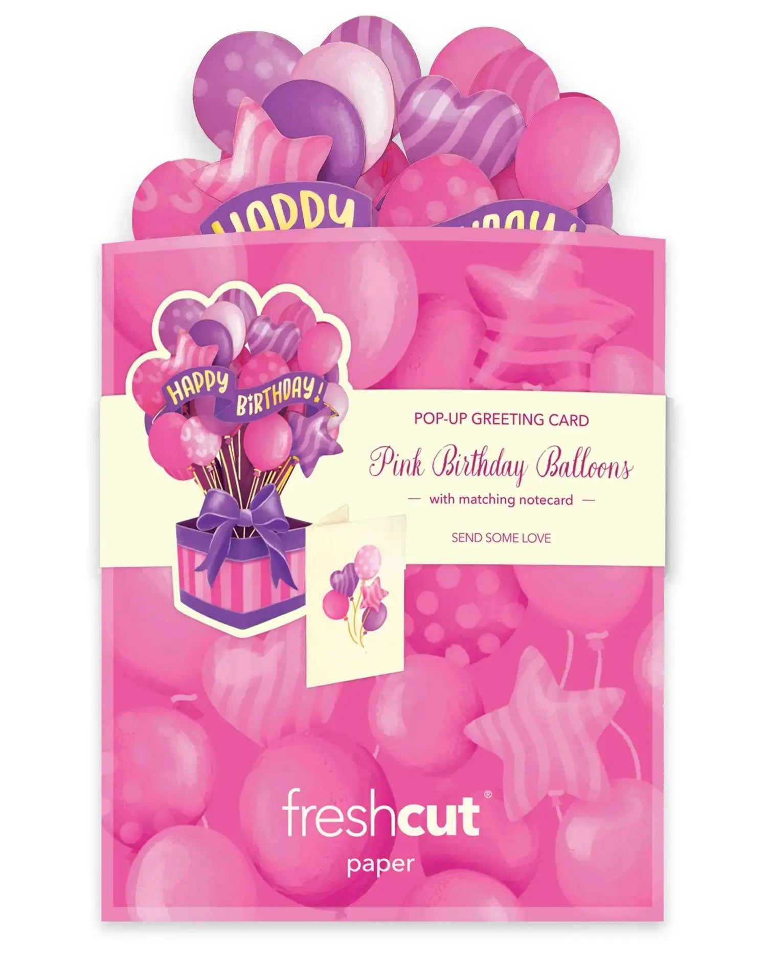 Mini Pink Birthday Balloons FreshCut Paper