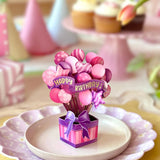 Mini Pink Birthday Balloons FreshCut Paper