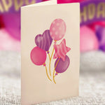 Mini Pink Birthday Balloons Pop-Up Card FreshCut Paper
