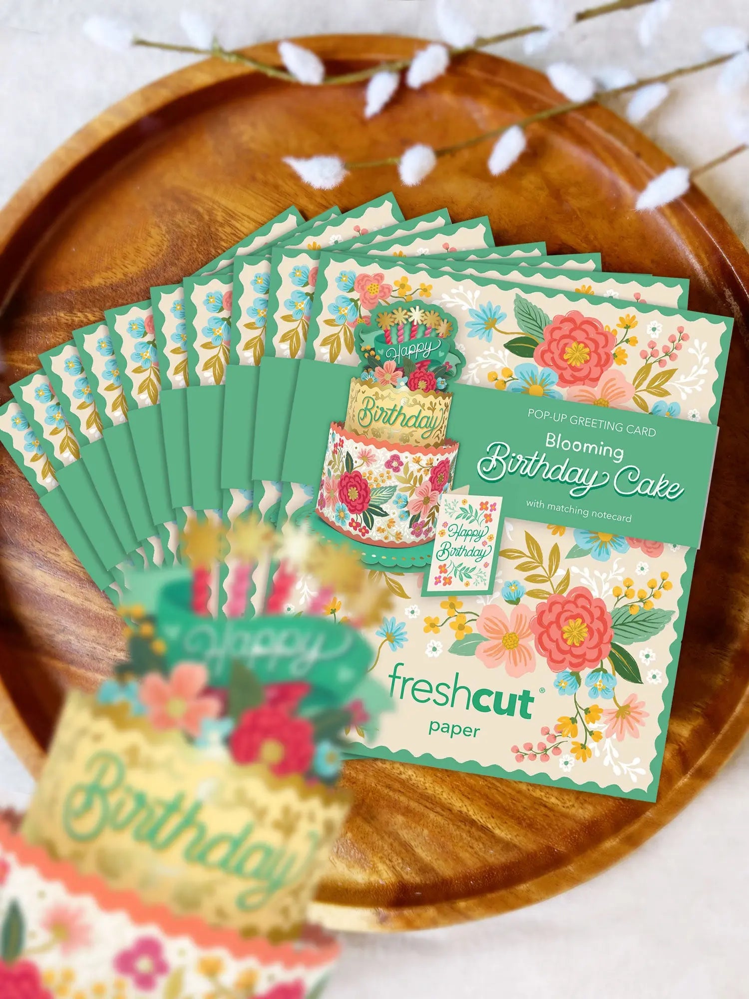 Mini Blooming Cake Pop-Up Card FreshCut Paper