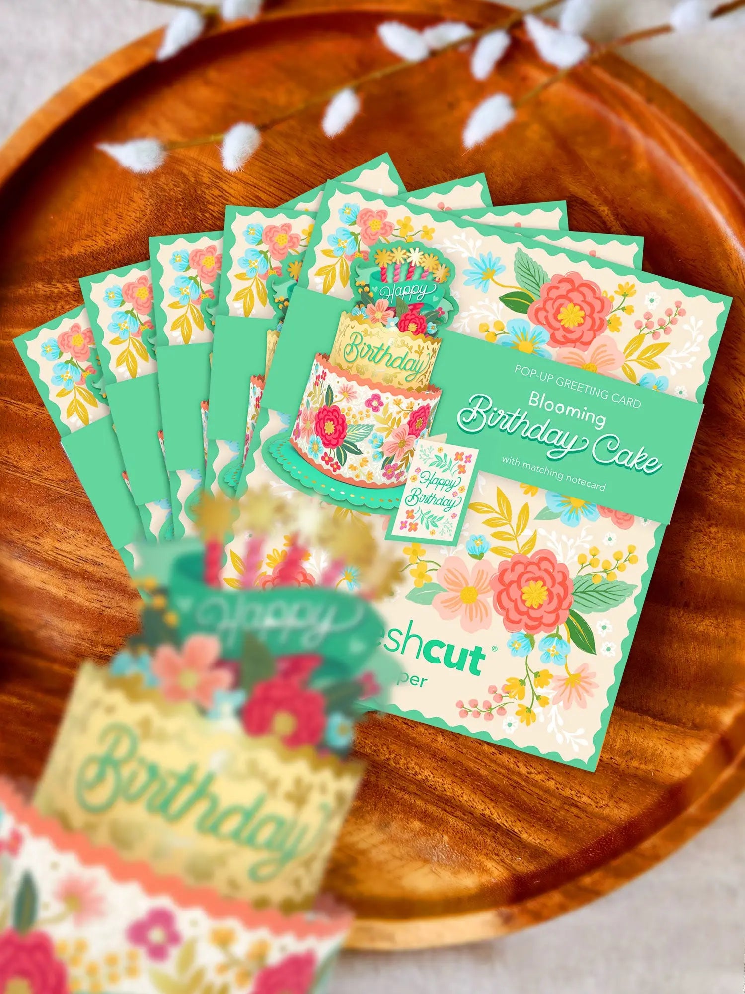 Mini Blooming Cake Pop-Up Card FreshCut Paper