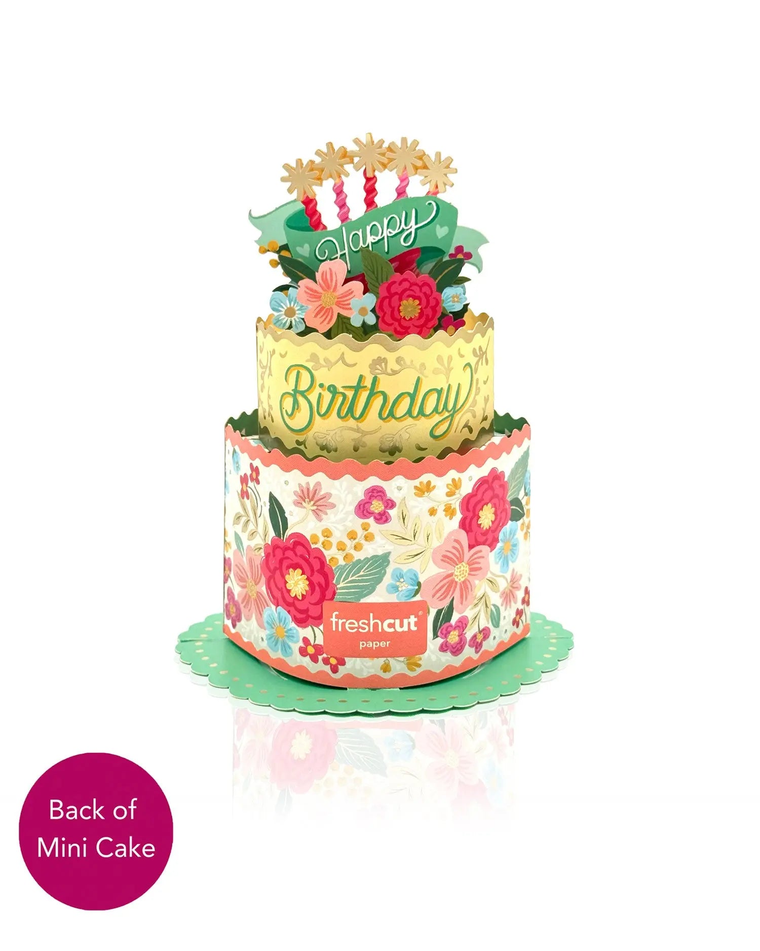 Mini Blooming Cake Pop-Up Card FreshCut Paper