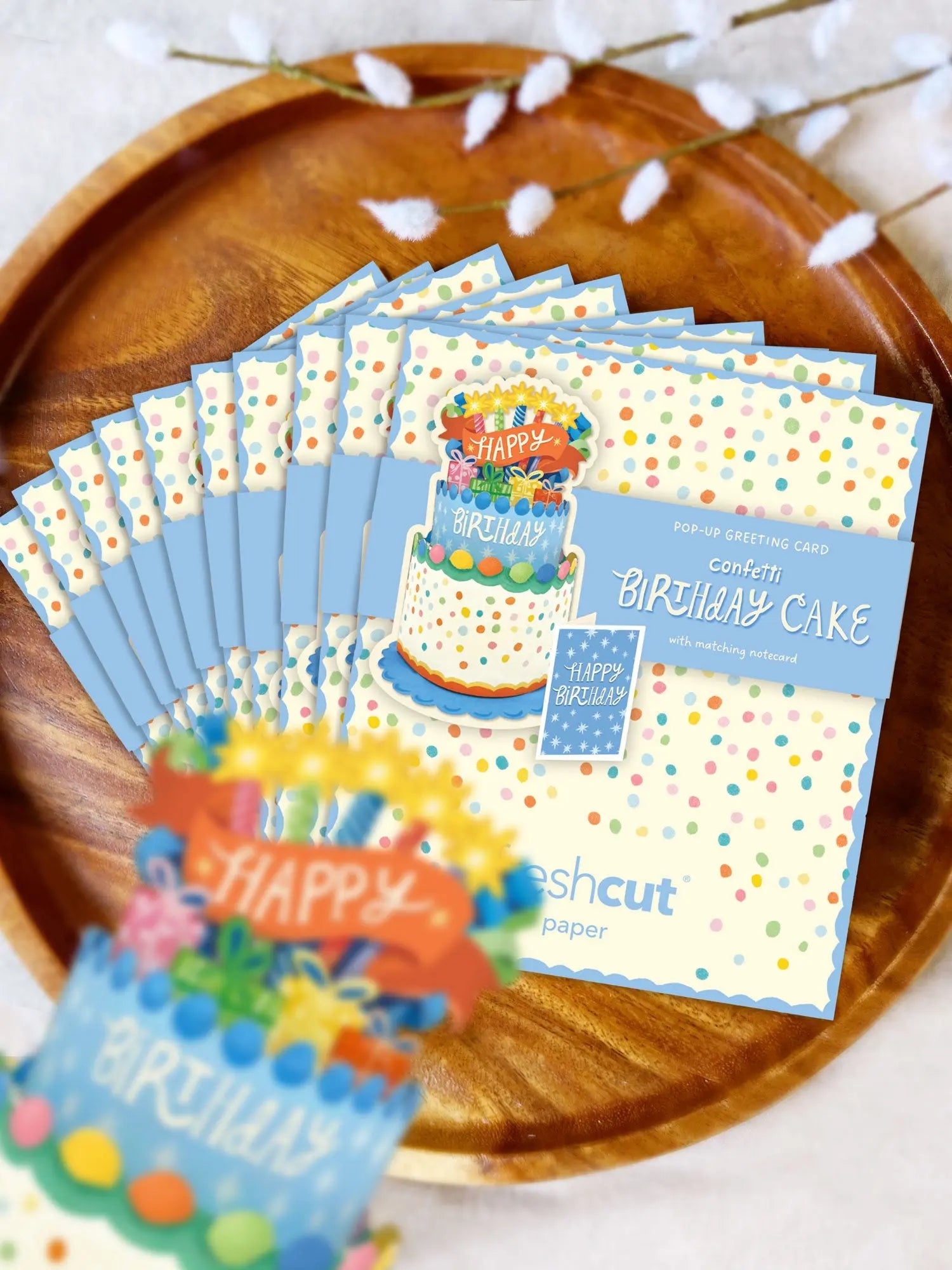 Mini Confetti Cake Pop-Up Card FreshCut Paper