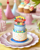 a birthday cake on a plate