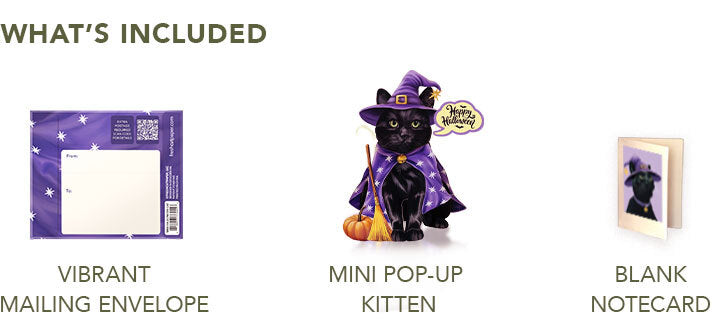 Mini Halloween Cat Pop-Up Card