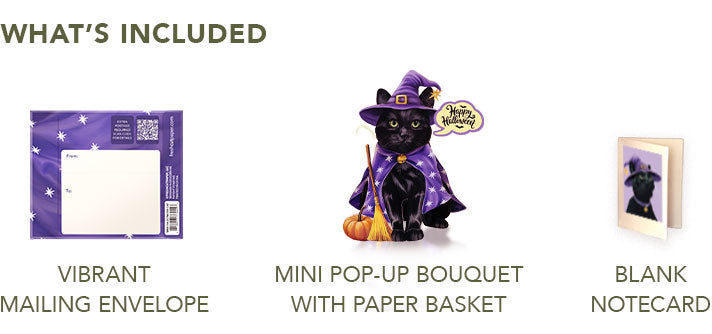 Mini Halloween Cat Pop-Up Card