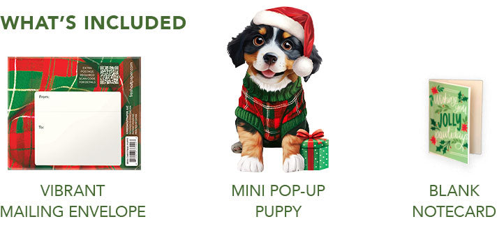 Mini Christmas Puppy Pop-Up Card
