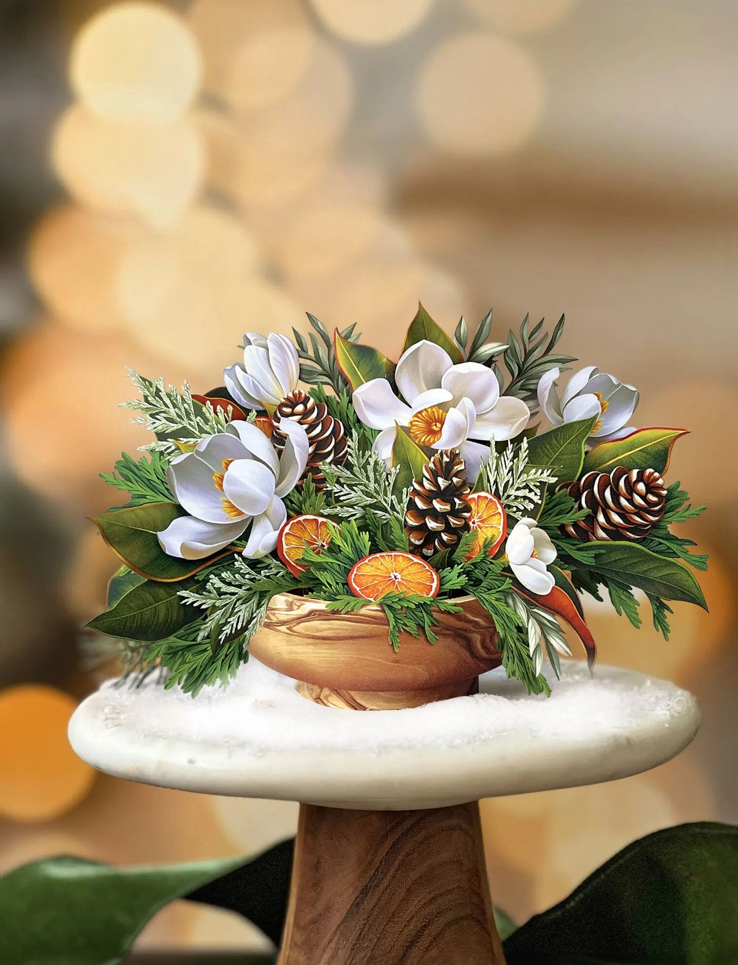Mini Winter Magnolia Pop-Up Card FreshCut Paper