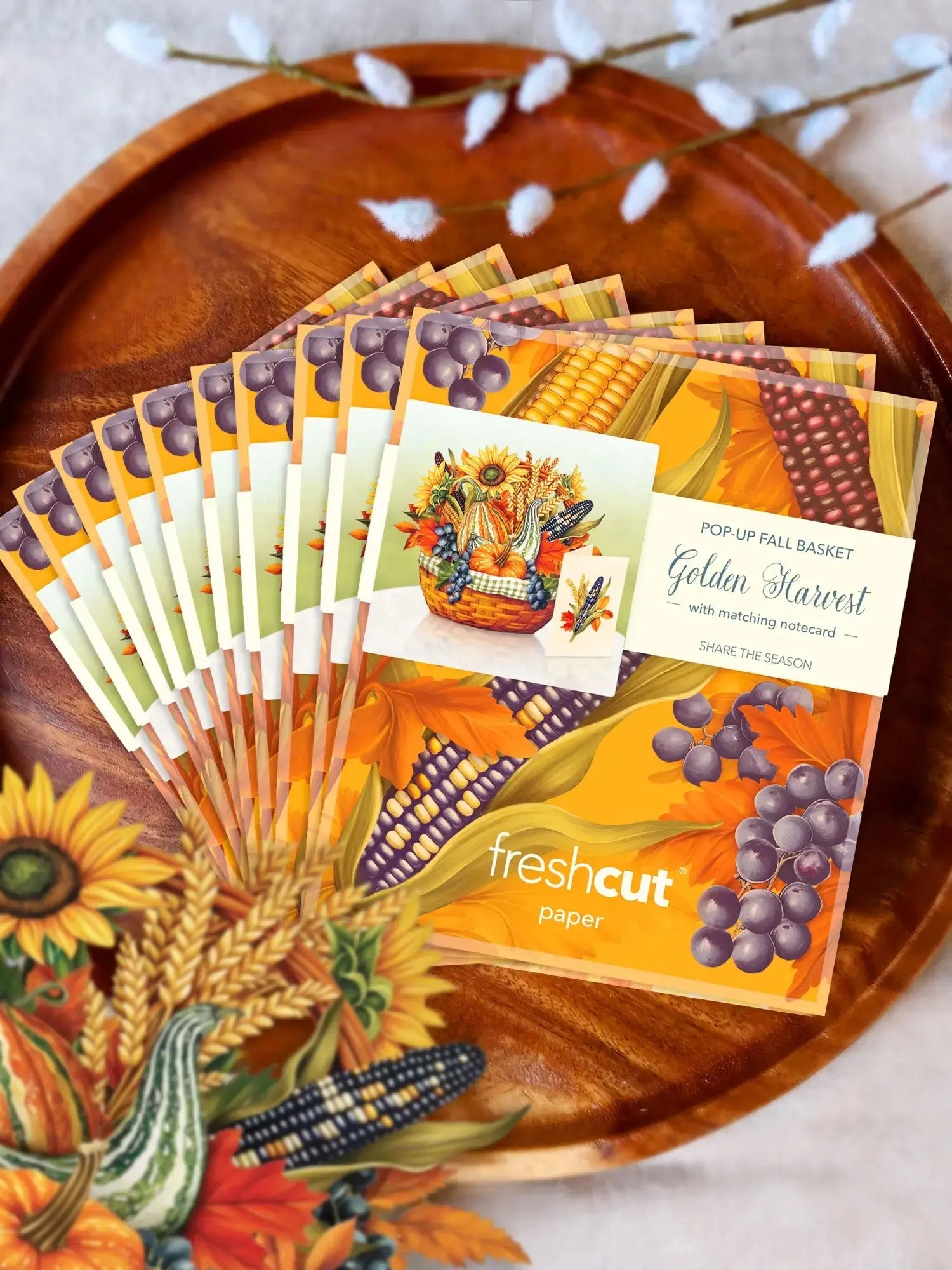 Mini Golden Harvest Pop-Up Card FreshCut Paper