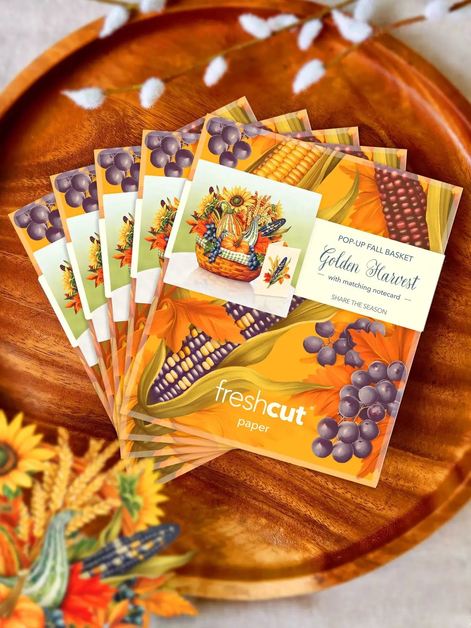 Mini Golden Harvest Pop-Up Card FreshCut Paper
