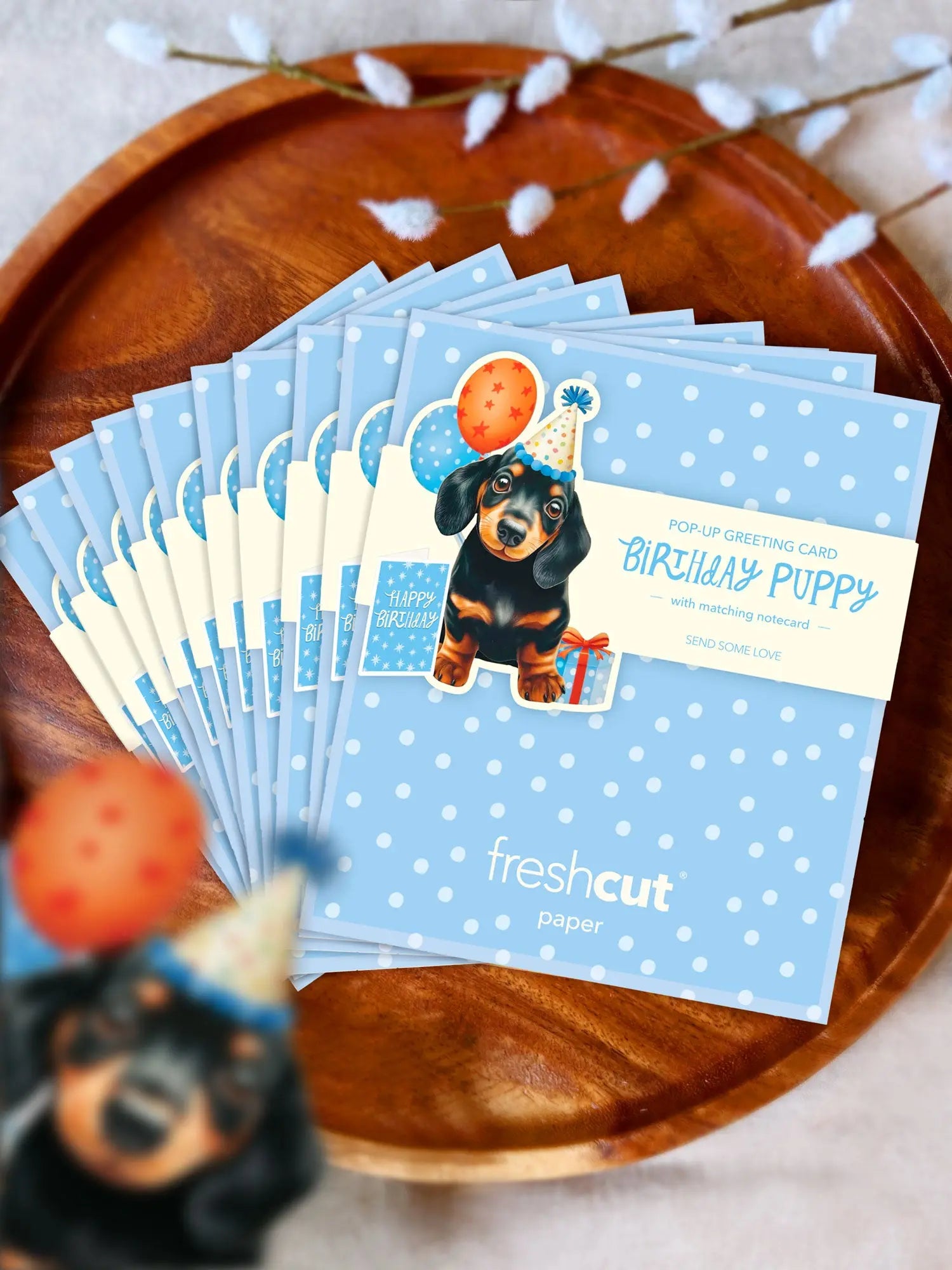 Mini Birthday Puppy Pop-Up Card FreshCut Paper