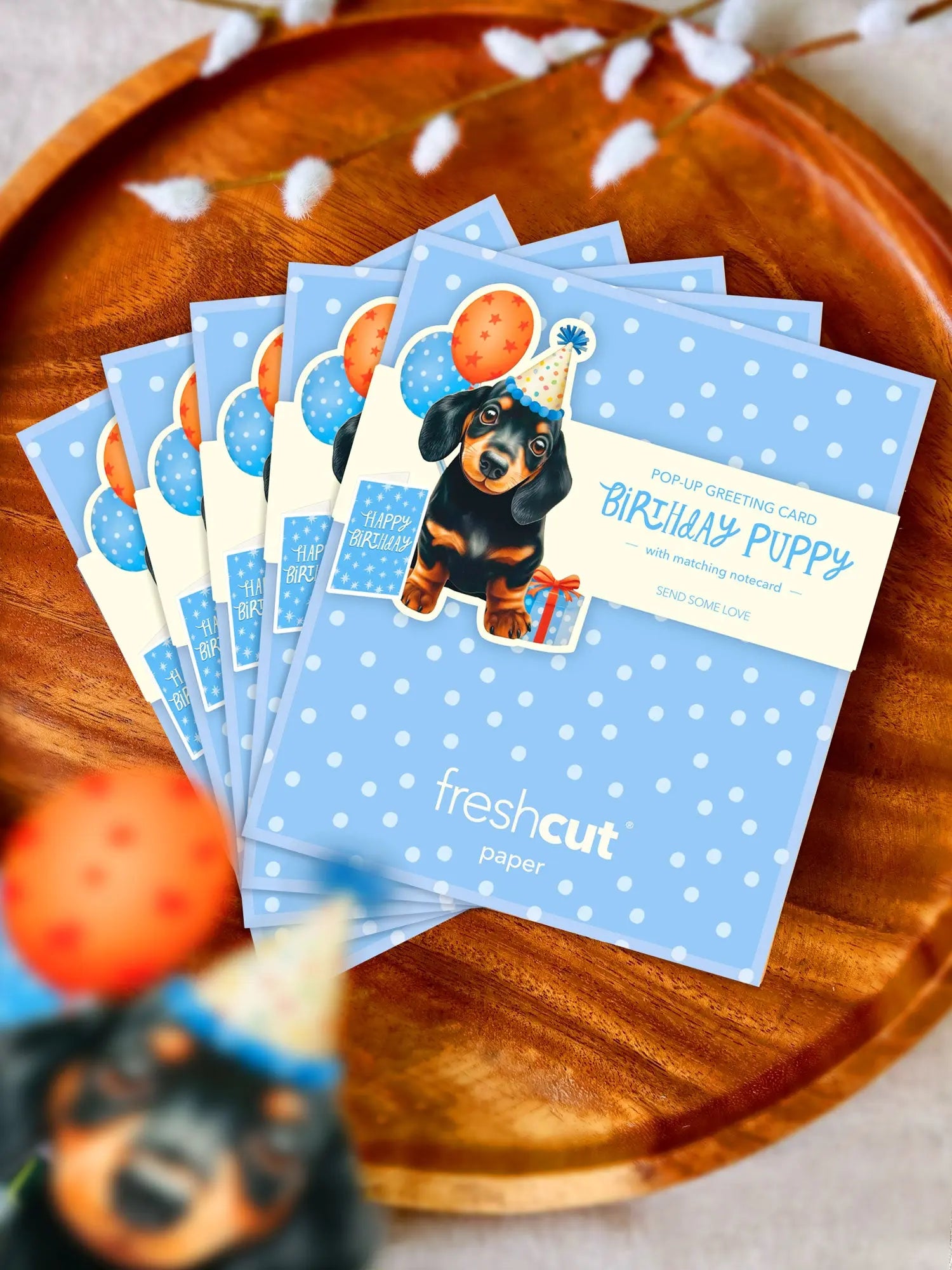 Mini Birthday Puppy Pop-Up Card FreshCut Paper