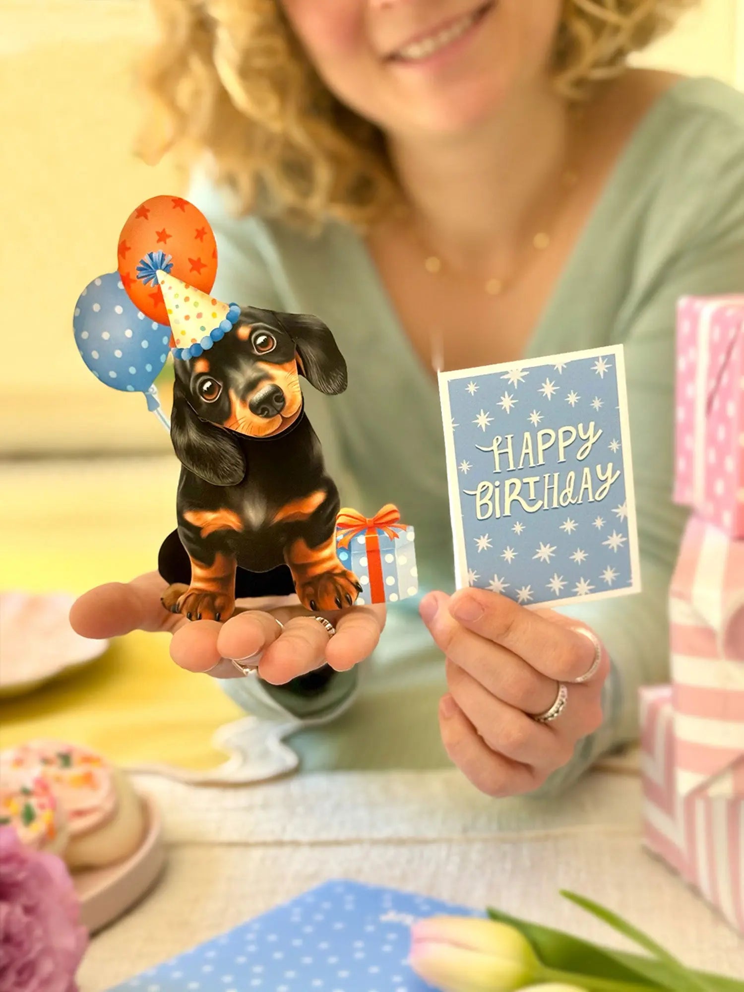 Mini Birthday Puppy Pop-Up Card FreshCut Paper