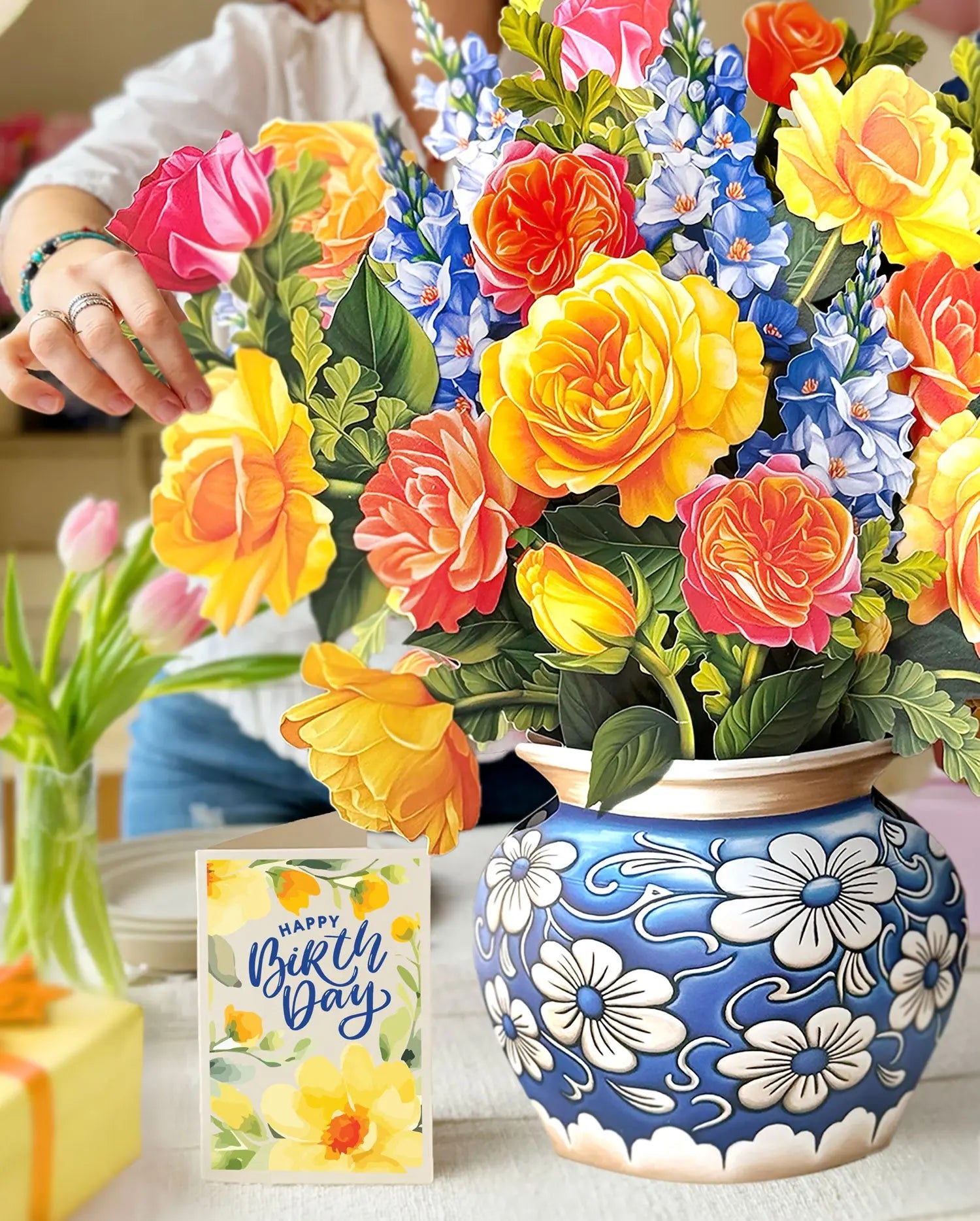 Birthday Grande Sorbet Roses FreshCut Paper