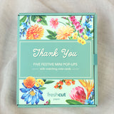 Mini Pop-Up Thank You Blooms Boxed Set of 5