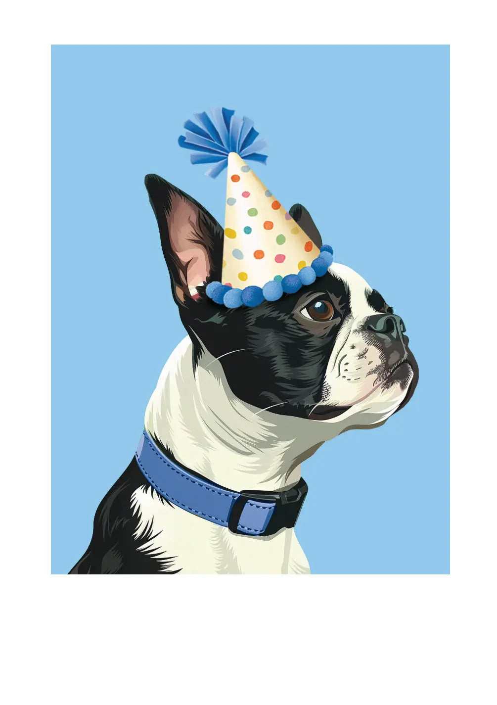 Birthday Boston Terrier Card Freshcut Paper