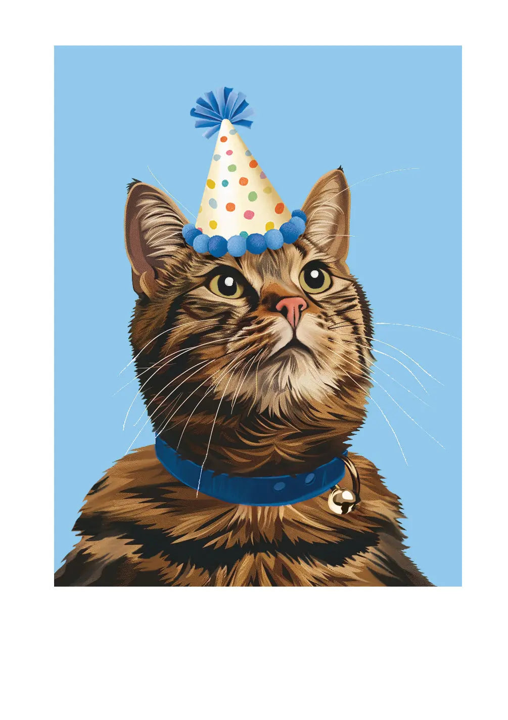 Birthday Brown Tabby Cat Card Freshcut Paper