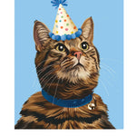 Birthday Brown Tabby Cat Card Freshcut Paper