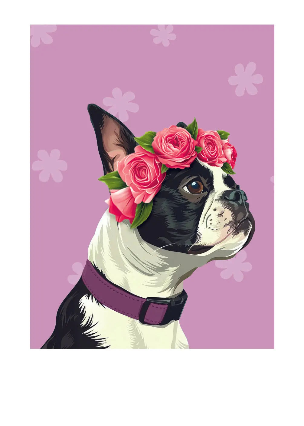 Mother's Day Boston Terrier Card - FreshCut Paper