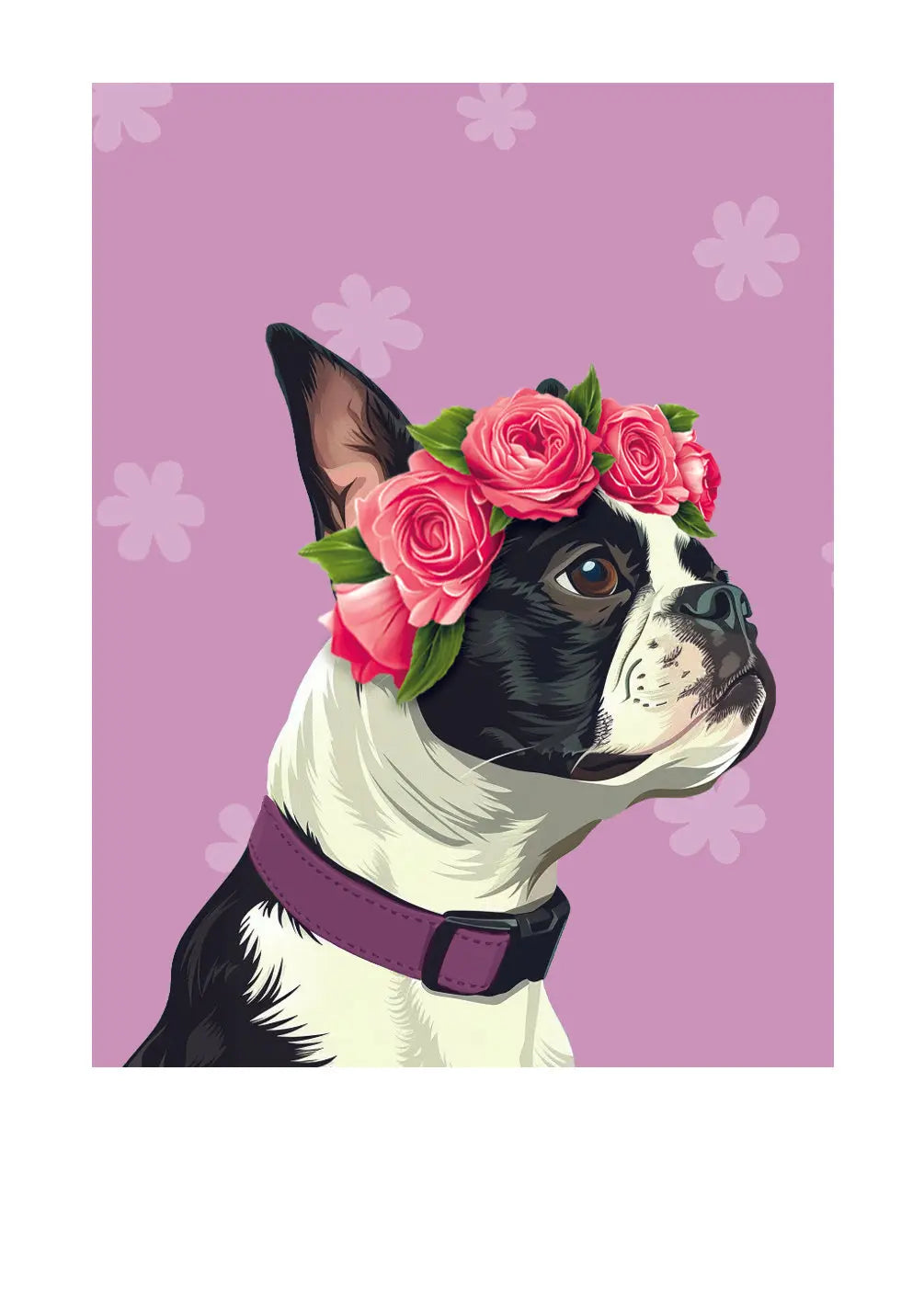 Mother's Day Boston Terrier Card - FreshCut Paper