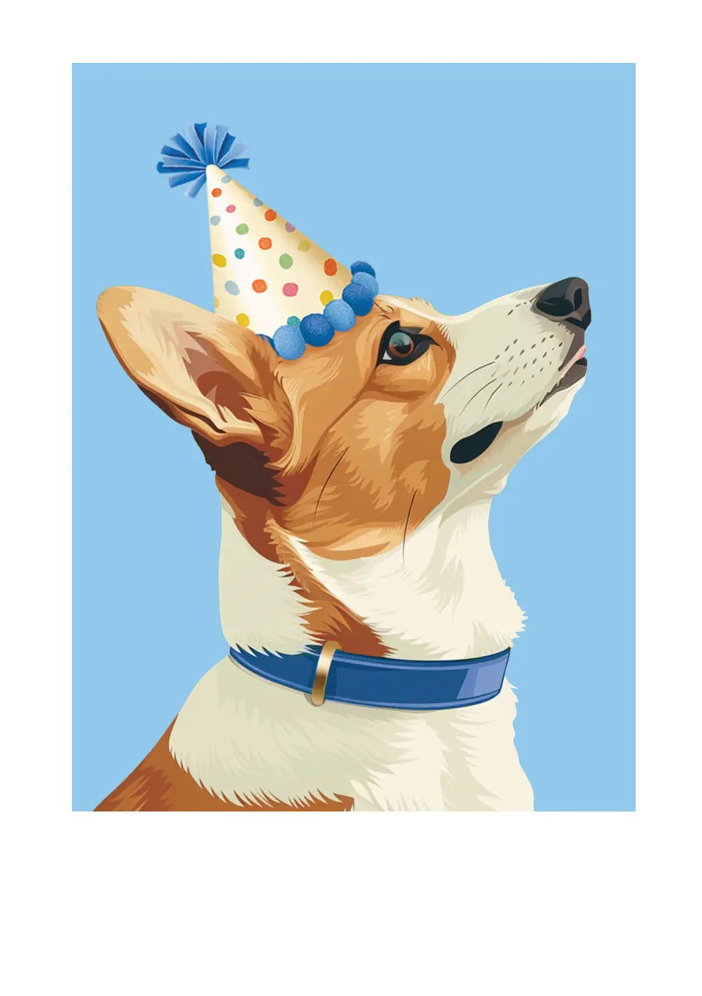 Birthday Corgi Card Freshcut Paper